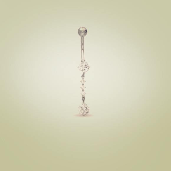 14 gauge dangle belly button ring