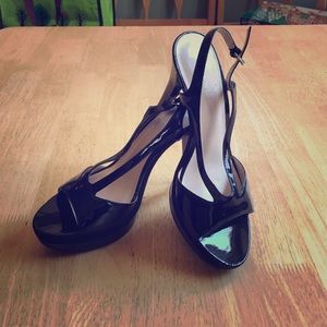 Nine West Black Strap Heel.