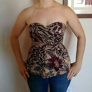 Anthropologie Fei Strapless Top