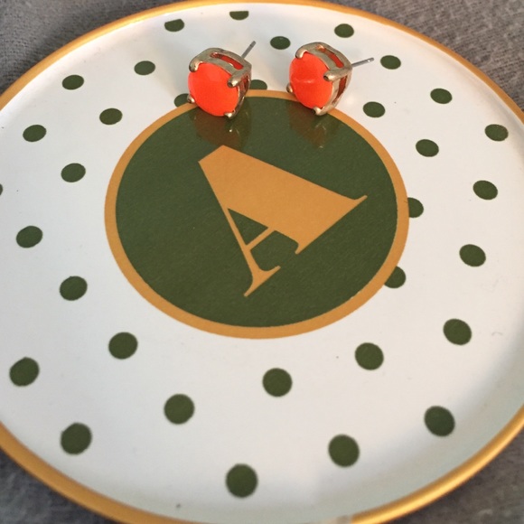 Orange statement earrings