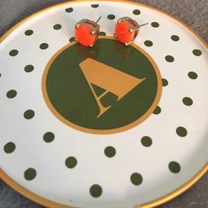 Orange statement earrings