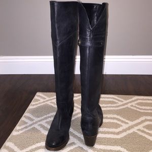 FRYE black tall cuff leather boots