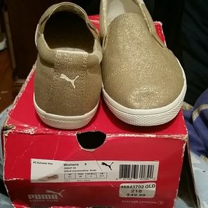 Gold sneakers