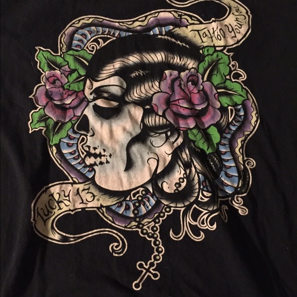 Black Lucky 13 shirt