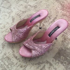 Betsey Johnson pink sparkle heels