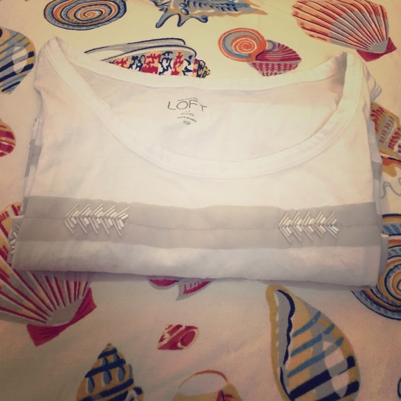 Petite white and purple tank from loft