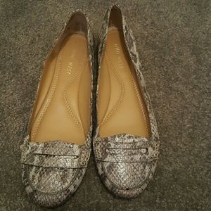 Nine West snakeskin flats