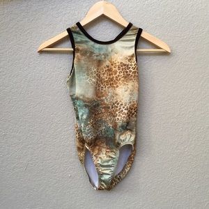 GK animal print leotard