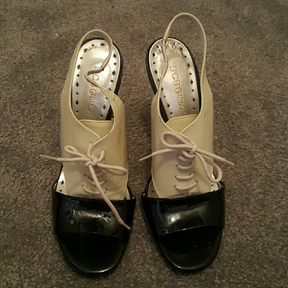 BCBG tuxedo heels