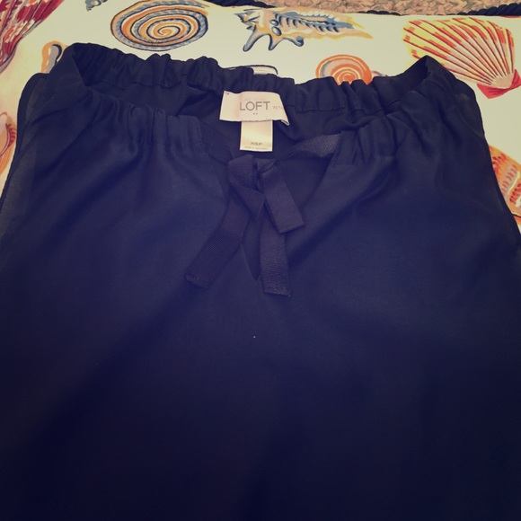Petite navy loft summer top