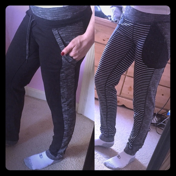 Lululemon yoga pants Sz 6 black/grey