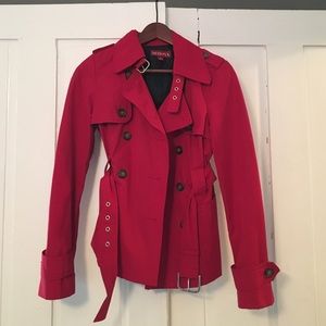 Red trench coat