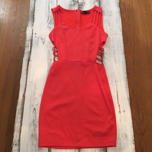Sexy orange bodycon dress NWOT