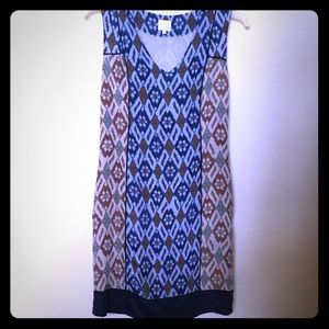 Anthropologie Silk Ikat Print Dress