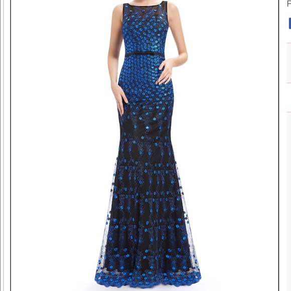 New with tags evening dress blue/ black
