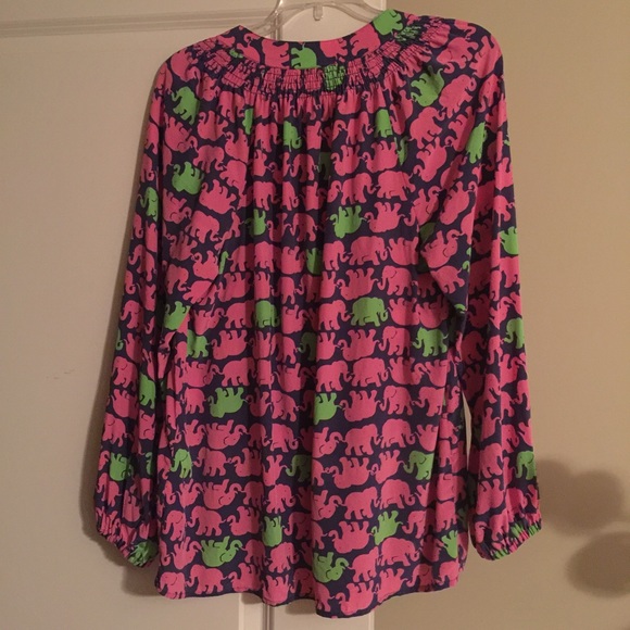 Lilly Pulitzer Elsa Top Multi Tusk In Sun Blouse - Picture 2 of 4