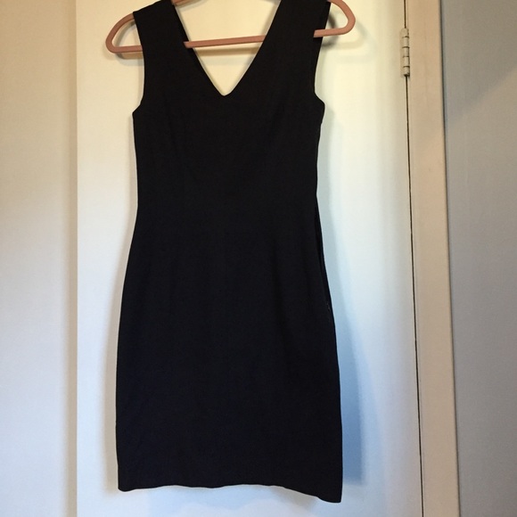 Theory black v-neck dress