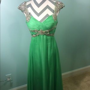 V-neck Sherri hill dress