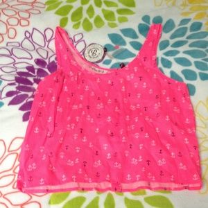 Anchor semi  crop top