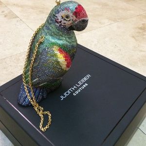 Judith Leiber parrot handbag