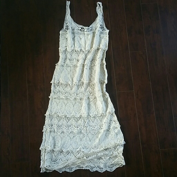 Lace overlay dress
