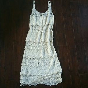 Lace overlay dress