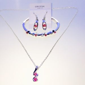 Silver plated jewelry set
