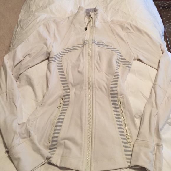 Lululemon White Zip Up Jacket