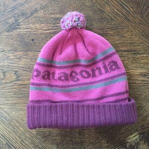 Patagonia pink beanie