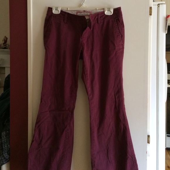 Raspberry dress khakis