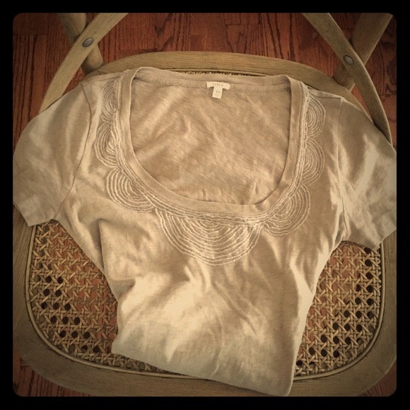 Beaded Cap Sleeve Tee