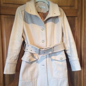 Timeless Kenneth Cole cream wool trench