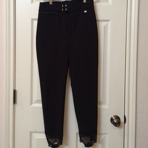 NILS Women's Black Ski Snow Pants With Stirrups