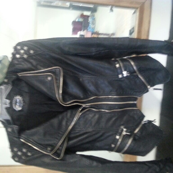 Leather coat