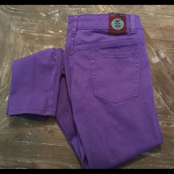Purple skinny jeans