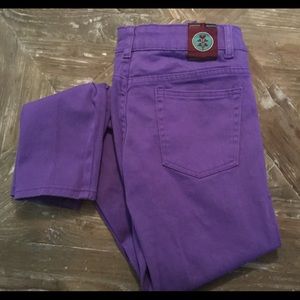 Purple skinny jeans