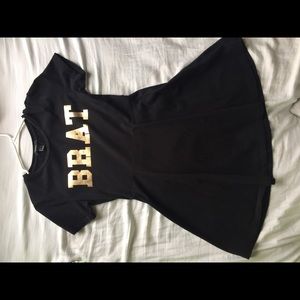 Black "BRAT" dress