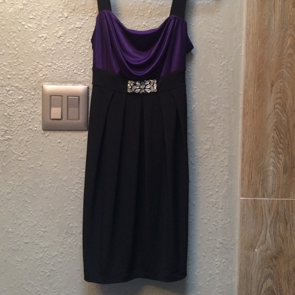 Purple and black party dress