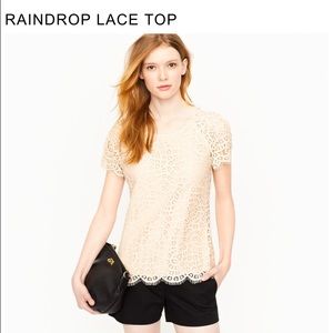 J. Crew "Raindrop" Lace Top