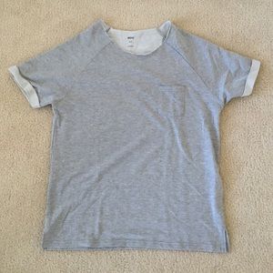 BDG Raw-Edge Short-Sleeve Pullover Sweatshirt