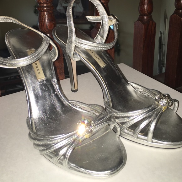 Silver high heels