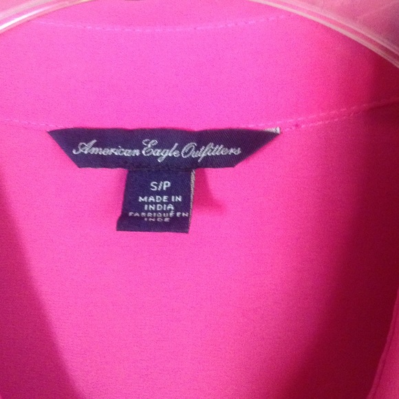 Sheer pink button down - Picture 3 of 3