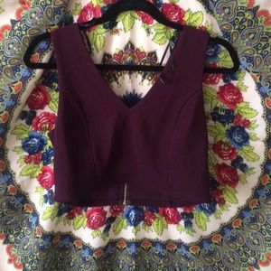 Plum crop top
