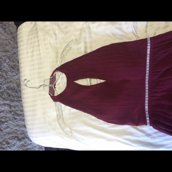 Maroon long formal dress