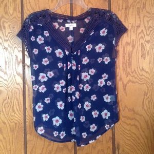 Sheer floral top