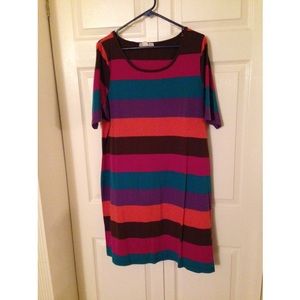 Multi-Colored Striped Dress
