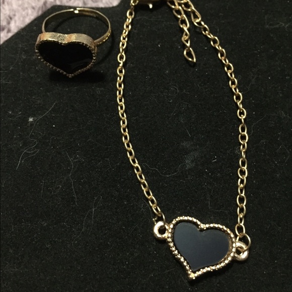 Heart Bracelet & Ring Set