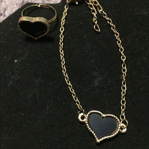 Heart Bracelet & Ring Set