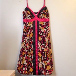 Spaghetti Strap Mosaic pattern Cocktail Dress