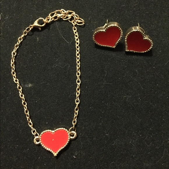 Heart Bracelet & Earring Set